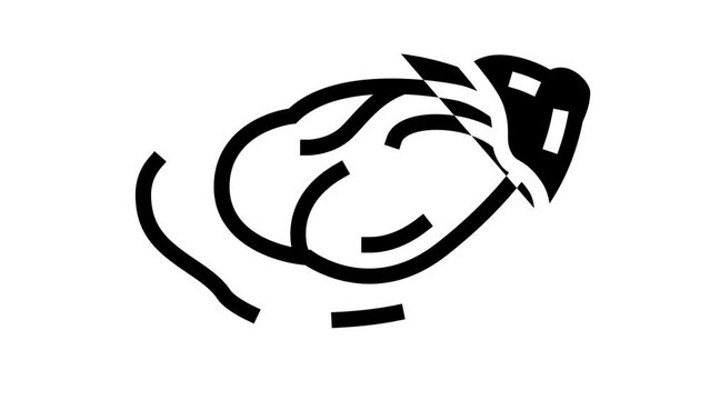 shellfish seafood glyph icon animation