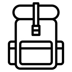 backpacking backpacker bag trip travel icon - obrazy, fototapety, plakaty
