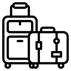 bag luggage trip travel icon