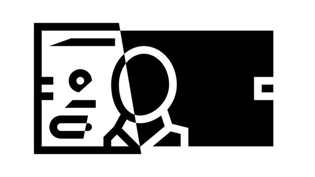 hryvnia uah line icon animation