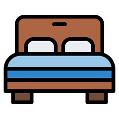 king size bed room sleep icon