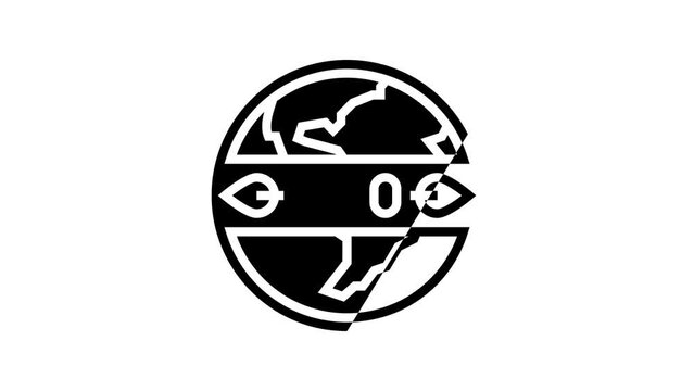 eco clean cosmetic line icon animation
