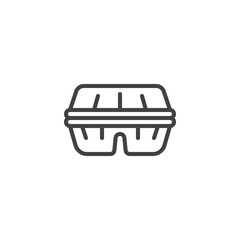 Lunch box packaging line icon