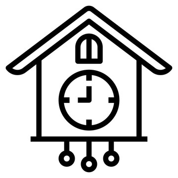 recommend clip art: cuckoo clock outline icon