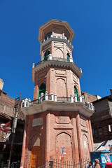 Fototapeta na wymiar Cunningham Clock Tower in Peshawar, Pakistan