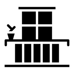 balcony outside house window icon
