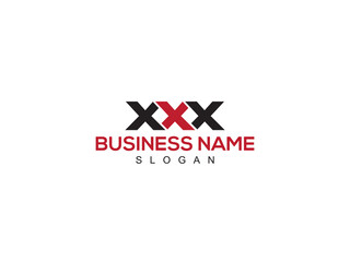 Beautiful XXX x x x Letter Logo Icon With Red and Black Color Business Symbol Design