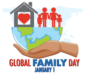 Global family day logo design
