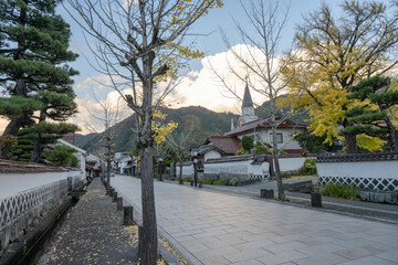 山陰の小京都 秋の津和野の夕暮れ  島根県