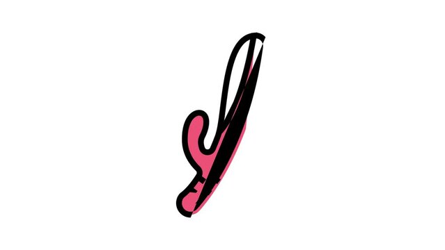 dildo sex toy color icon animation