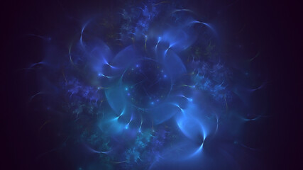 3D rendering abstract multicolor technology fractal light background