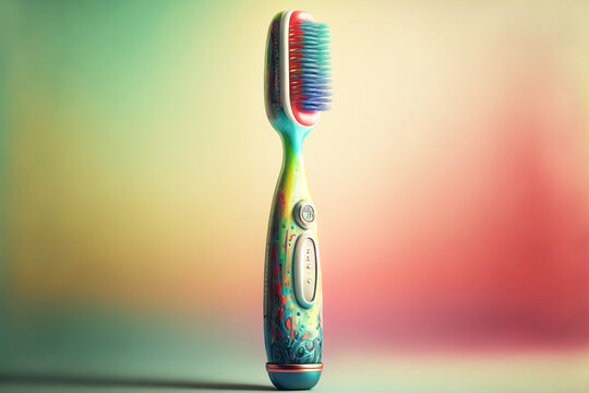 Fun, abstract toothbrush in bright mix of colors