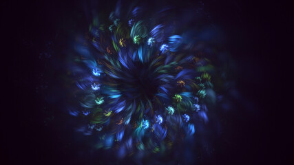 Fototapeta premium 3D rendering abstract circle light background