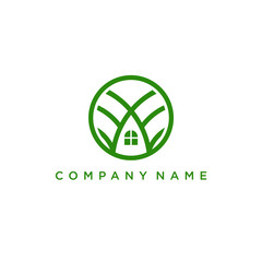Premium Vector. Modern home land agriculture logo, farm house logo design template. House logo design, Agriculture logo