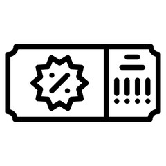 promotion code discount reward coupon icon