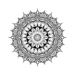 Mandala design template with white background