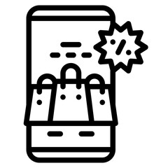 sale online phone ecommerce icon