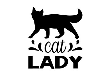 Naklejka premium Funny Cat SVG Bundle, Cat SVG, Kitten SVG, Cat lady SVG, crazy cat lady SVG, cat lover SVG, cats SVG, kitty SVG, Cut File Cricut , Silhouette