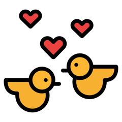 bird love couple wedding icon