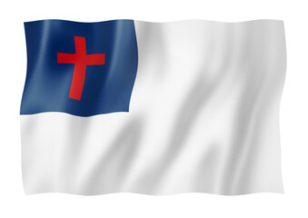Christian flag isolated on white