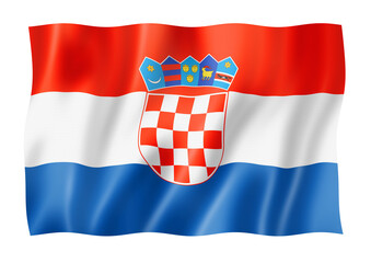 Croatian flag isolated on white