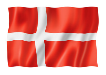 Danish flag isolated on white