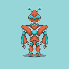 humanoid alien robot mecha mascot logo