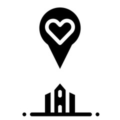 location wedding church love icon