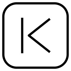 Obraz premium back outline icon