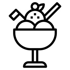 Naklejka premium ice cream sweet food icon
