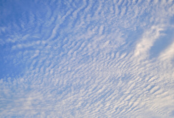 風景素材　秋の爽やかな陽光に映える青空