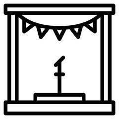 stage talk show celebration party icon