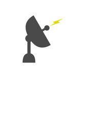 dish antenna icon / transparent backgorund