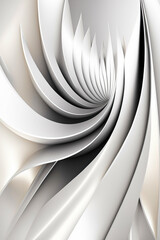 Luxury 3d abstract white wallpaper.