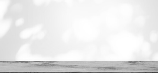 Serface Table Concrete Room Studio Background,Pattern Texture Design Vintage Style,Light Leaves Shadow on Wall with Free Space,Retro Grunge Empty Counter  Floor Room Backdrop,Interiors Shelf Overlay.