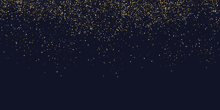 Bright vector illustration Magic rain of sparkling glittery particles.