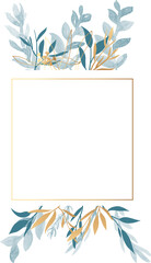 Watercolor Floral Frame