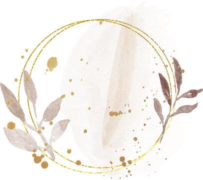 Fototapeta Watercolor Floral Frame