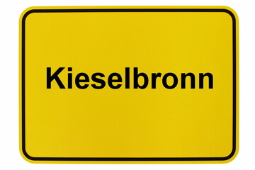 Illustration eines Ortsschildes der Gemeinde Kieselbronn in Baden-Württemberg