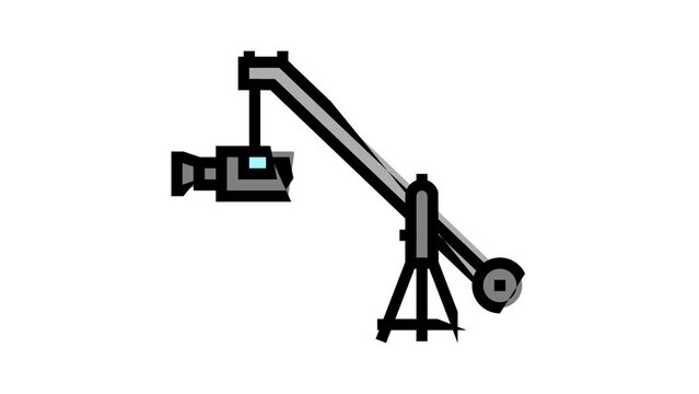 crane video camera color icon animation