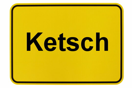 Illustration eines Ortsschildes der Gemeinde Ketsch in Baden-W&uuml;rttemberg