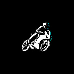 Obraz na płótnie Canvas vector of superbike in black background, used for illustration
