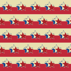 patriotic seamless pattern America flag, American USA patriotic blackboard vector 
