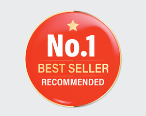 Best seller label vector design