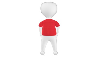 3d character , man wearing a tshirt