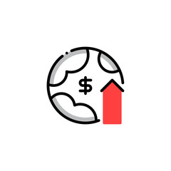 global economy growth icon
