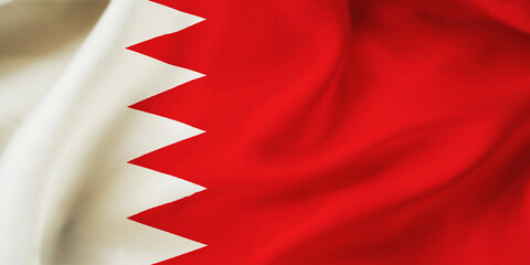 Bahrain waving flag background