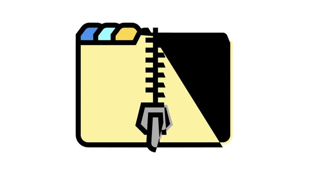 archive folder color icon animation