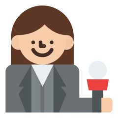 reporter occupation job profession icon