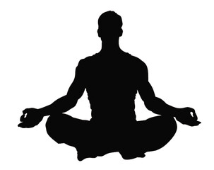 silhouette of yoga